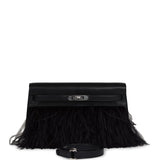 Hermes Kelly Elan Foile Chevre Chamkila and Ostrich Feather Palladium Hardware - Thumbnail View 1