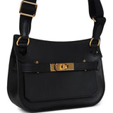 Hermes Mini Jypsiere Black Evergrain Gold Hardware