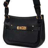 Hermes Mini Jypsiere Black Evergrain Gold Hardware