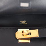 Hermes Mini Jypsiere Black Evergrain Gold Hardware