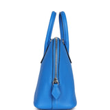 Hermes Mini 1923 Bolide Bleu France Evercolor Palladium Hardware