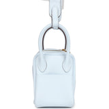 Hermes Mini Lindy Bleu Brume Swift Gold Hardware