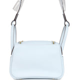 Hermes Mini Lindy Bleu Brume Swift Gold Hardware