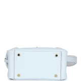 Hermes Mini Lindy Bleu Brume Swift Gold Hardware