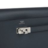 Hermes Kelly Wallet To Go Gris Misty Evercolor Palladium Hardware