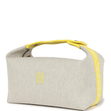 Hermes Bride A Brac Case GM Jaune Citron Plume Canvas Palladium Hardware