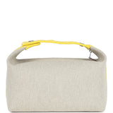 Hermes Bride A Brac Case GM Jaune Citron Plume Canvas Palladium Hardware