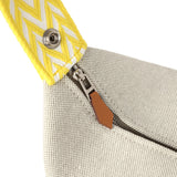 Hermes Bride A Brac Case GM Jaune Citron Plume Canvas Palladium Hardware