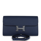 Hermes Constance Wallet To Go Bleu Navy Epsom Palladium Hardware