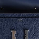 Hermes Constance Wallet To Go Bleu Navy Epsom Palladium Hardware