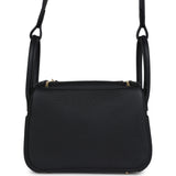 Hermes Mini Lindy Black Clemence Gold Hardware