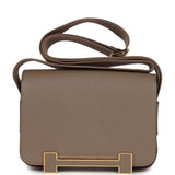 Hermes Geta Etoupe Chevre Gold Hardware