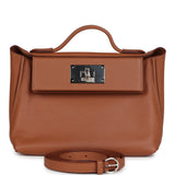 Hermes Mini 24/24 Gold Evercolor and Swift Palladium Hardware