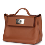 Hermes Mini 24/24 Gold Evercolor and Swift Palladium Hardware