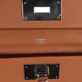 Hermes Mini 24/24 Gold Evercolor and Swift Palladium Hardware