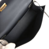 Hermes Special Order (HSS) Kelly Pochette Beton and Black Swift Gold Hardware