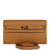 Hermes Kelly Wallet To Go Sesame Epsom Gold Hardware