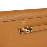 Hermes Kelly Wallet To Go Sesame Epsom Gold Hardware