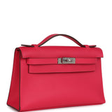 Hermes Kelly Pochette Rose Mexico Swift Palladium Hardware