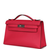 Hermes Kelly Pochette Rose Mexico Swift Palladium Hardware