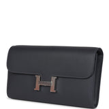 Hermes Constance Wallet To Go Ardoise Evercolor Palladium Hardware