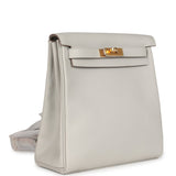 Hermes Kelly Ado II Backpack Gris Perle Evercolor Gold Hardware