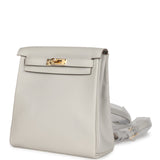 Hermes Kelly Ado II Backpack Gris Perle Evercolor Gold Hardware