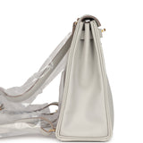 Hermes Kelly Ado II Backpack Gris Perle Evercolor Gold Hardware