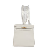 Hermes Kelly Ado II Backpack Gris Perle Evercolor Gold Hardware