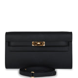 Hermes Kelly Wallet To Go Black Epsom Gold Hardware