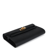 Hermes Kelly Wallet To Go Black Epsom Gold Hardware