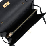 Hermes Kelly Wallet To Go Black Epsom Gold Hardware