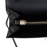 Hermes Kelly Wallet To Go Black Epsom Gold Hardware