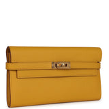 Hermes Kelly Long Wallet Jaune Ambre Epsom Gold Hardware