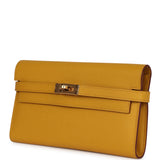 Hermes Kelly Long Wallet Jaune Ambre Epsom Gold Hardware