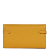 Hermes Kelly Long Wallet Jaune Ambre Epsom Gold Hardware