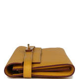 Hermes Kelly Long Wallet Jaune Ambre Epsom Gold Hardware