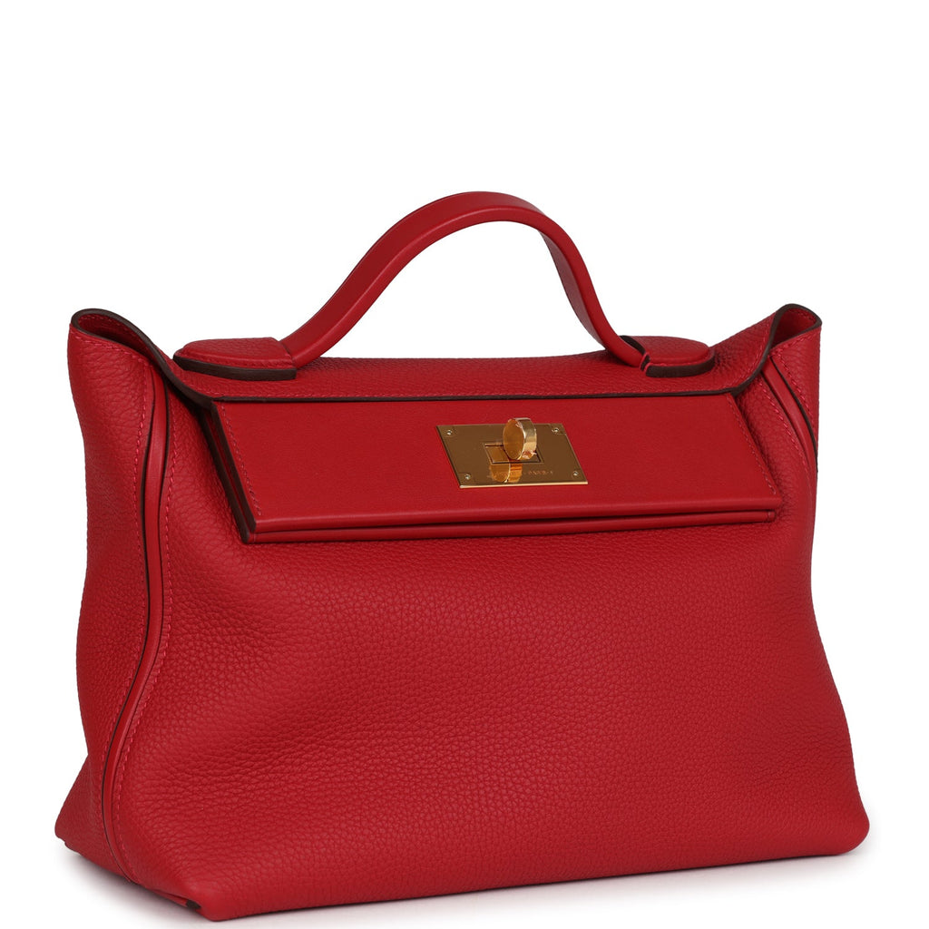 Hermes 24/24 29 Rouge Vif Taurillon Maurice and Rouve Piment Swift Gol