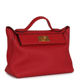 Hermes 24/24 29 Rouge Vif Taurillon Maurice and Rouve Piment Swift Gold Hardware