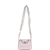 Hermes Mini Lindy Mauve Pale Verso Clemence Palladium Hardware