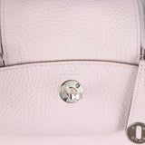 Hermes Mini Lindy Mauve Pale Verso Clemence Palladium Hardware