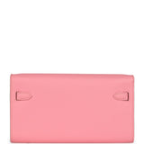 Hermes Kelly Wallet To Go Rose Confetti Epsom Palladium Hardware