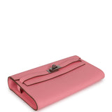 Hermes Kelly Wallet To Go Rose Confetti Epsom Palladium Hardware