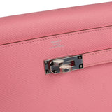 Hermes Kelly Wallet To Go Rose Confetti Epsom Palladium Hardware