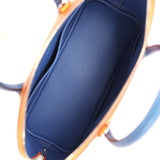 Hermes "Sunset" Rainbow Bolide 31 Abricot, Bleu Agate, Magnolia and Rouge Casaque Epsom Palladium Hardware