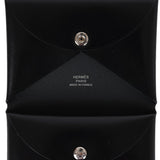 Hermes Calvi Duo Card Holder Black Box Palladium Hardware