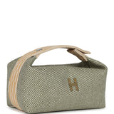 Hermes Bride-A-Brac PM Vert H Natte Canvas and Wool Palladium Hardware