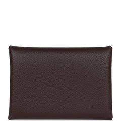 Hermes Calvi Card Holder Moka Evercolor Palladium Hardware