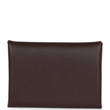 Hermes Calvi Card Holder Moka Evercolor Palladium Hardware