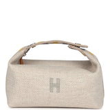 Hermes Bride-A-Brac Au Carre Case PM Seigle Wool Palladium Hardware